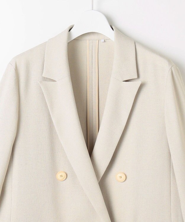 自由区 S 【セットアップ対応】リネンライクシンセティックテーラード ジャケット フラックス