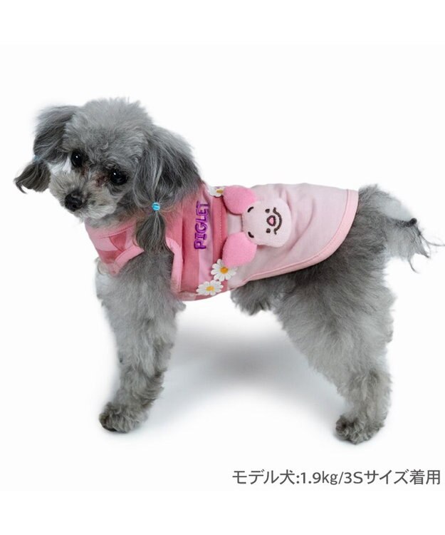 PET PARADISE ディズニー ピグレット タンクトップ 《お花ストラップ》 小型犬 ピンク