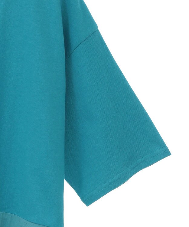 Green Parks サテンティアードドッキングプルオーバー Blue Green