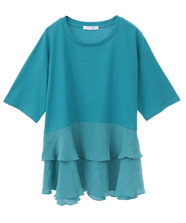 Green Parks サテンティアードドッキングプルオーバー Blue Green