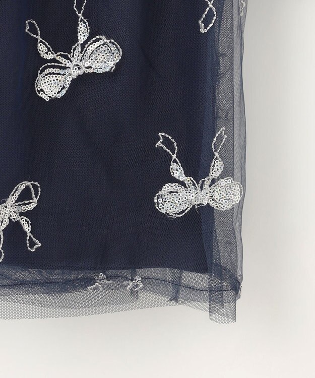 ANY KIDS ドッキングチュールワンピース ネイビー×ネイビー