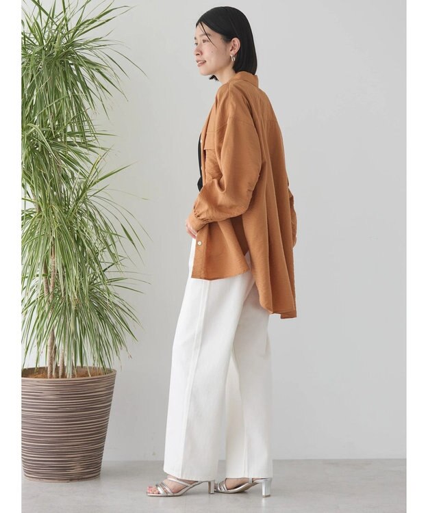 AMERICAN HOLIC 接触冷感Ｗポケット袖タックシャツチュニック Orange