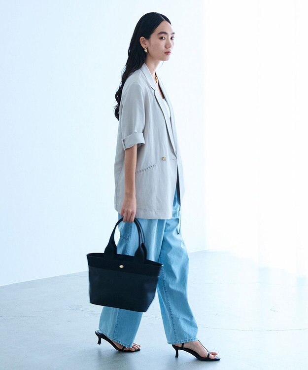 TOPKAPI 【ドラマ着用】【Breath TOPKAPI】RIPPLE リプル ロング ハンドル B5 トートバッグ ブラック