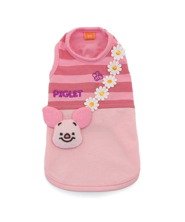 PET PARADISE ディズニー ピグレット タンクトップ 《お花ストラップ》 小型犬 ピンク