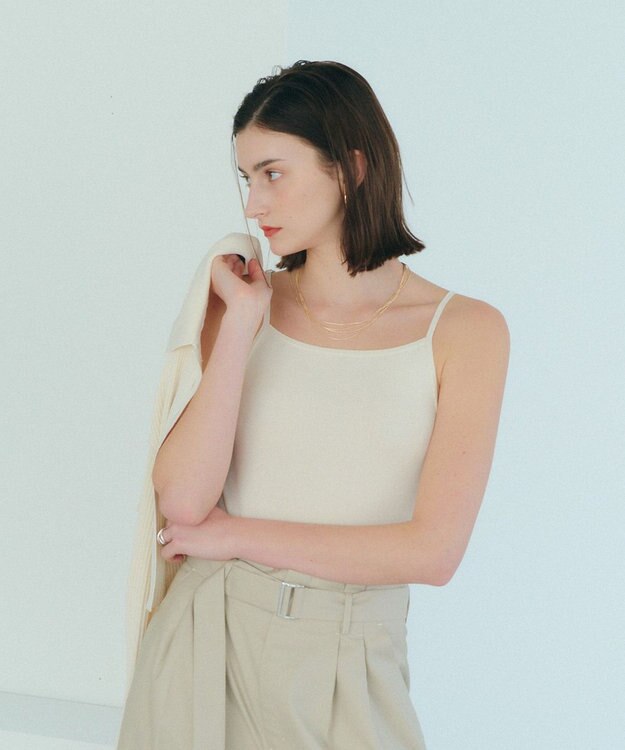 YECCA VECCA 【2点セット】キャミセット襟付きカーディガン Ivory