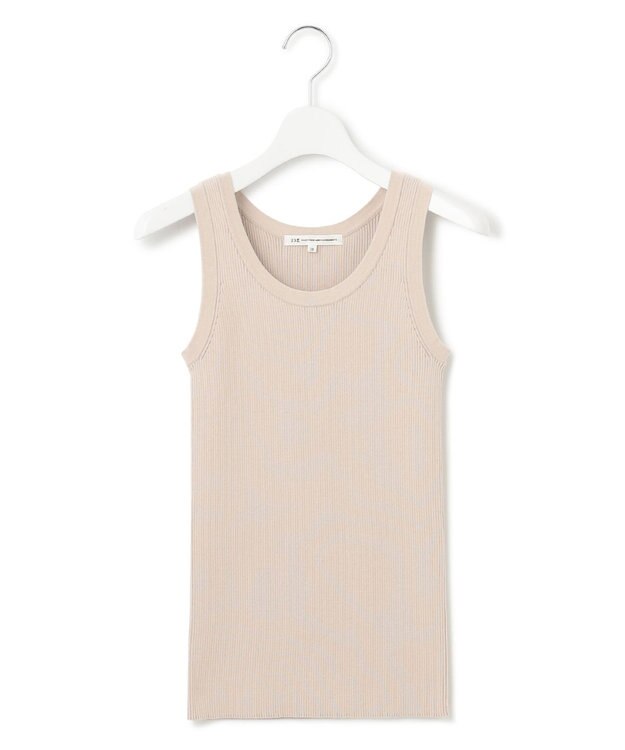 23区 S 【洗える】ニットリブ タンクトップ グレージュ系