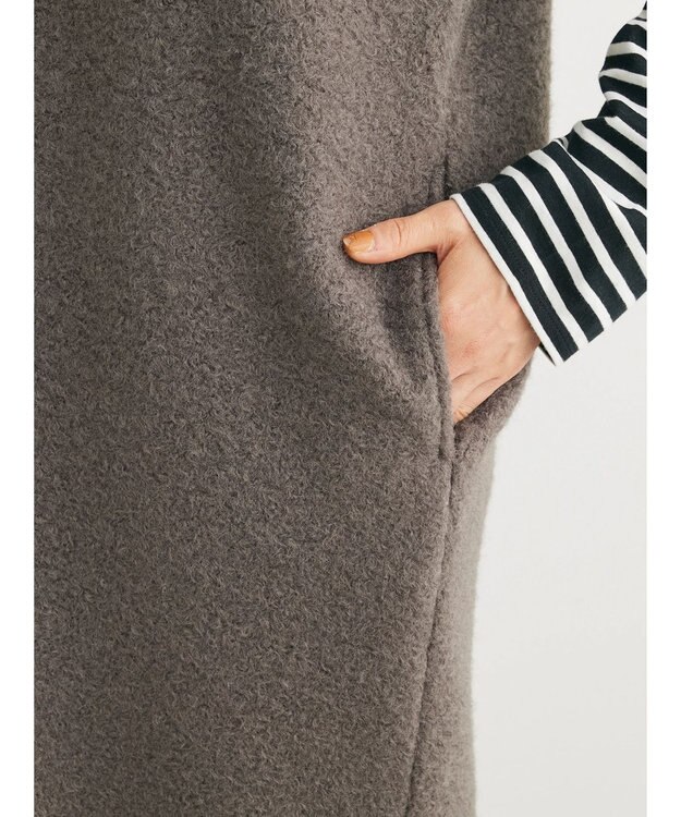 Green Parks ・ＥＬＥＮＣＡＲＥ　ＤＵＥ　ブークレＶネックジャンスカ Charcoal Gray