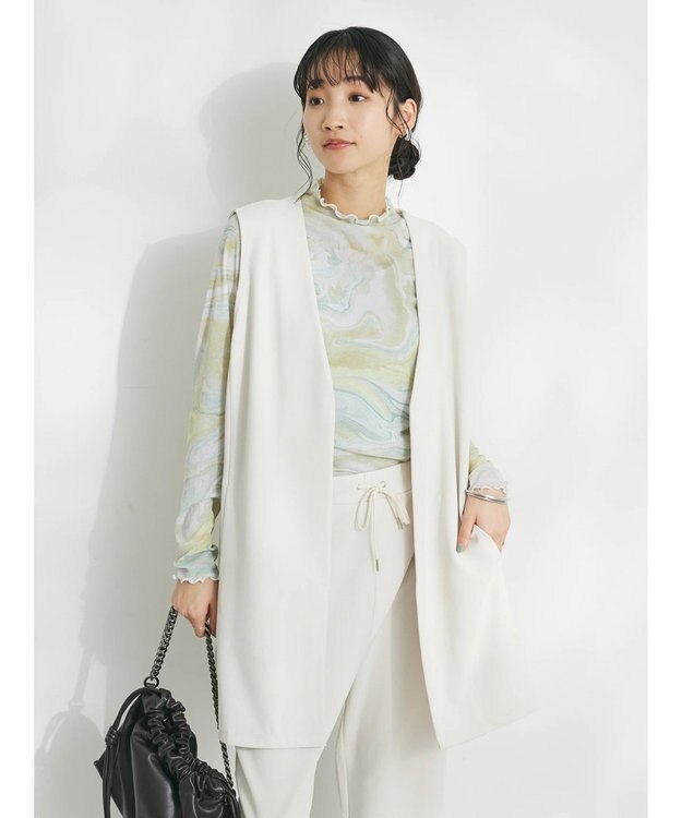 CRAFT STANDARD BOUTIQUE ジョーゼットロングジレ Ivory