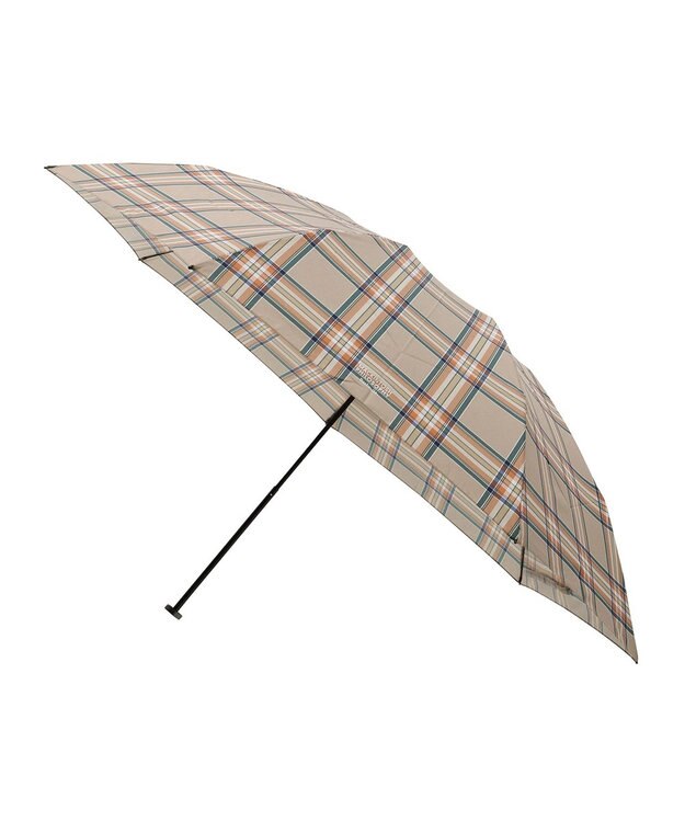 MOONBAT 【Begin12月号掲載/大きめ】マッキントッシュ フィロソフィー 折りたたみ傘 Barbrella 超軽量 約140g チェック 60cm UV キャメル