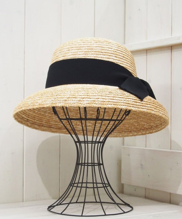 石田製帽 細麦ストローハット カサブランカ ナチュラル