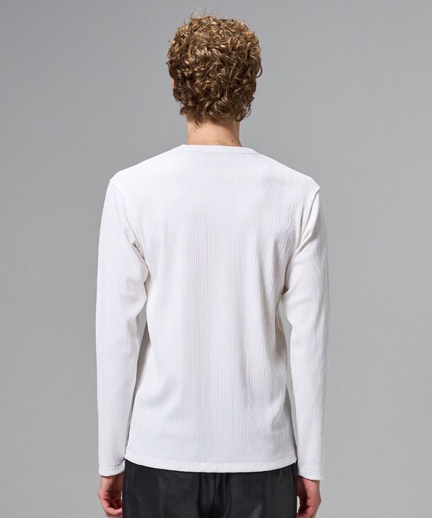 JOSEPH HOMME テックリブジャージー　Vネックカットソー ホワイト系