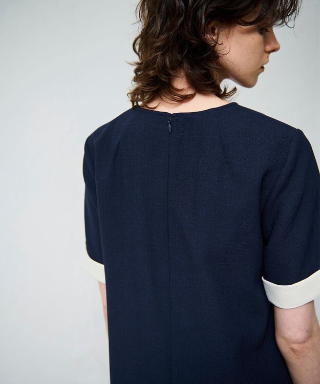 GRACE CONTINENTAL ビジューエンブレムワンピース ネイビー