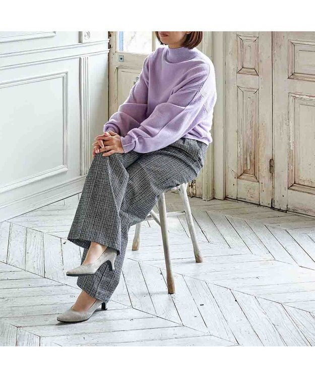 Riz raffinee <Riz raffinee>スクエアトゥパンプス ライトグレーカタオシ