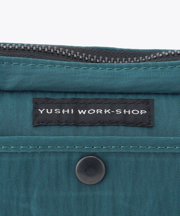 YUSHI RiVER - SHOULDER POUCH ショルダーポーチ  シワ加工 ブルーグリーン