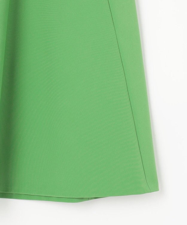 組曲 L 【洗える・シワになりにくい】GEMINI フレアスカート ダークグリーン系