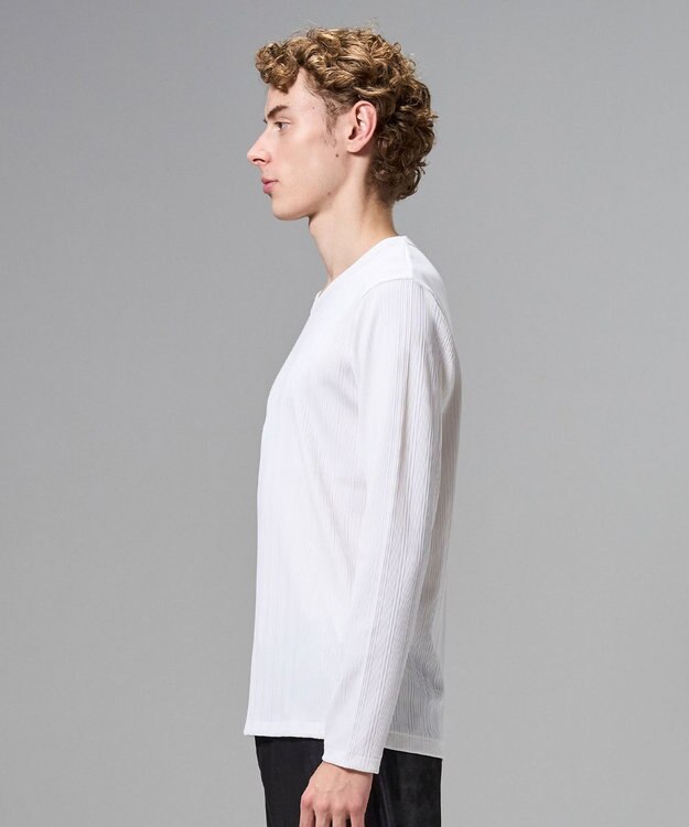 JOSEPH HOMME テックリブジャージー　Vネックカットソー ホワイト系