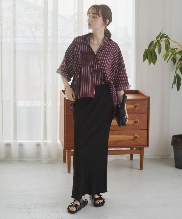 WEGO 【ANGIE VINTAGE】キャンブリックボイルオーバー半袖シャツ 柄7