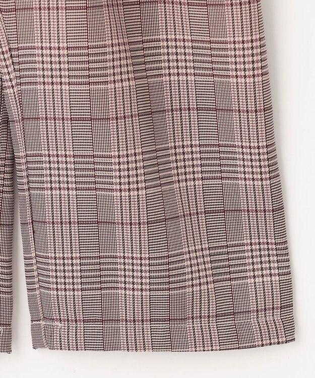 ANY KIDS フリル チェック サロペット ブラウン系チェック