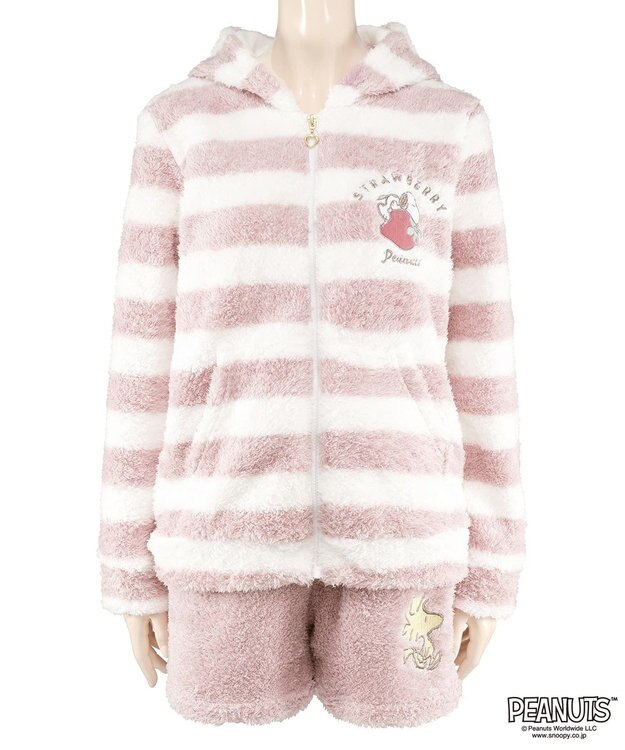 San-ai Resort（三愛水着楽園） 【スヌーピー】【PEANUTSピーナッツ】イチゴルームウエア ピンク