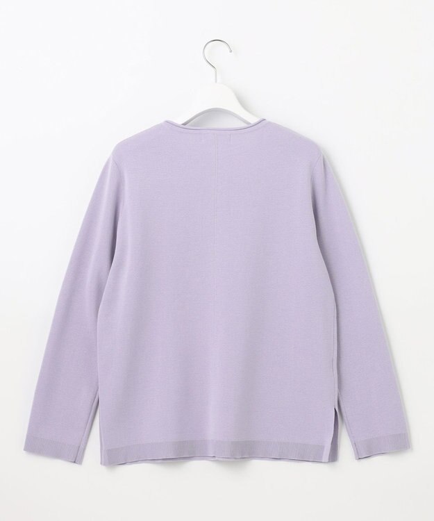 J.PRESS LADIES 【洗える】COTTON ACETATE クルーネック ニット ラベンダー系
