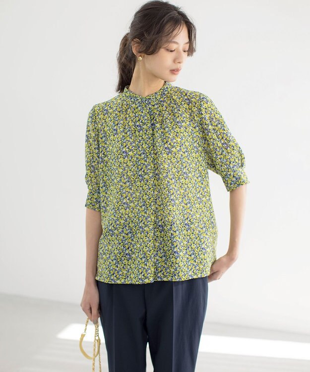 組曲 S ミニフラワープリント ブラウス イエロー系5