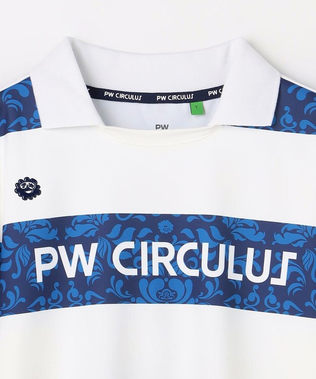 PW CIRCULUS 【吸水速乾 /  UV遮蔽率99.8% UVカット / ストレッチ】【WOMEN】ラガーシャツ ゴルフウェア レディース ネイビー系1