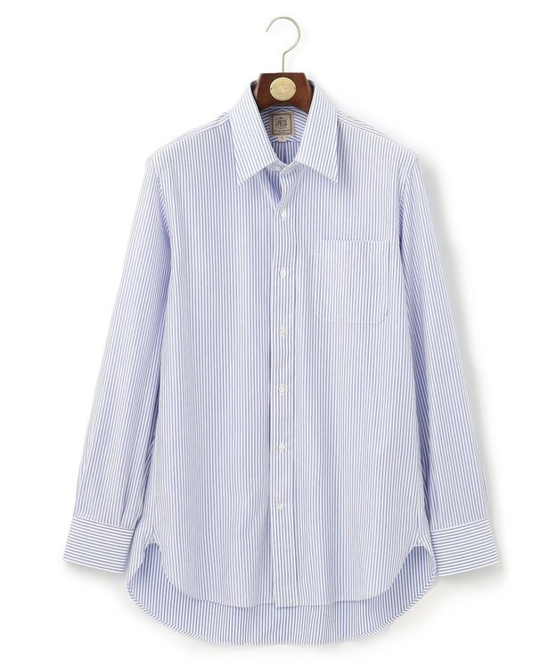 J.PRESS MEN ニットキャンディストライプ シャツ ネイビー系1