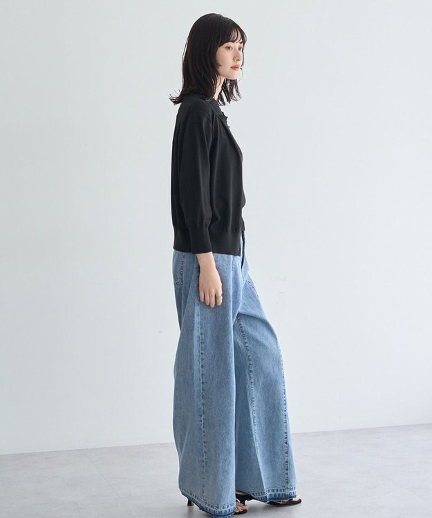 YECCA VECCA 【マシンウォッシャブル】カーディガン Black