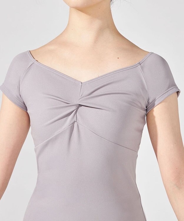 Chacott フレンチスリーブトップ グレージュ