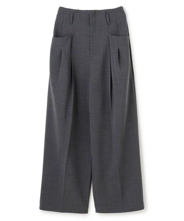 BEIGE， LAC / 2WAYストレッチワイドタックパンツ C.Gray