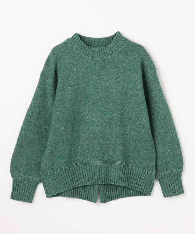 ANY L スパンコールニット グリーン