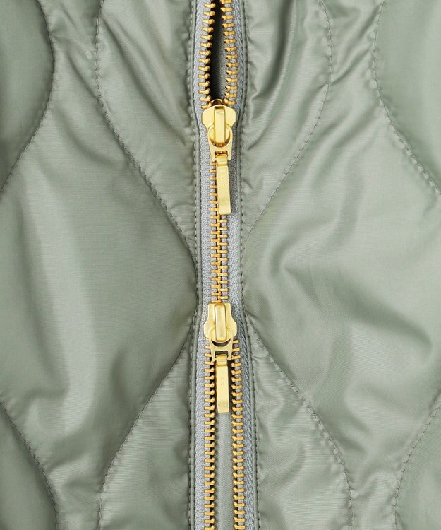 23区 L 中綿パディング フード2WAY アウター セージ系