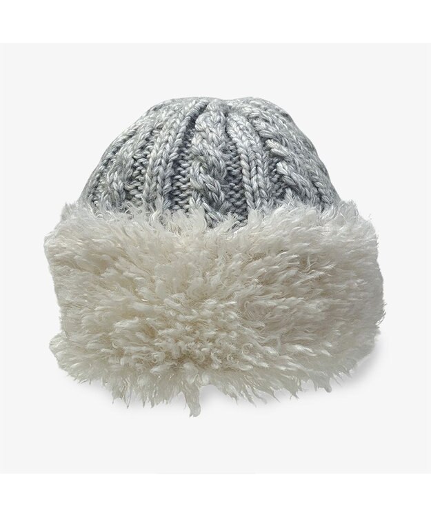 林八百吉商店 un chapeau  コンビファーニット グレー