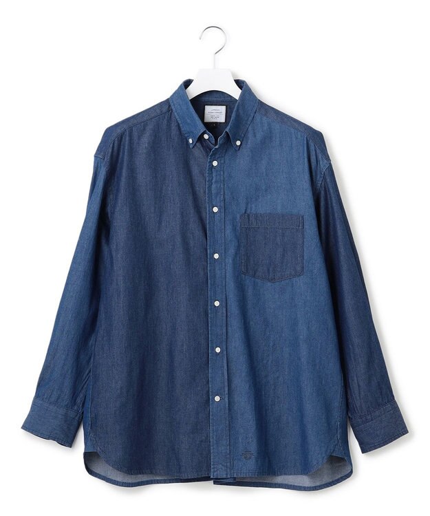 J.PRESS YORK STREET 【UNISEX】クレイジーパターン デニムシャツ ネイビー系8