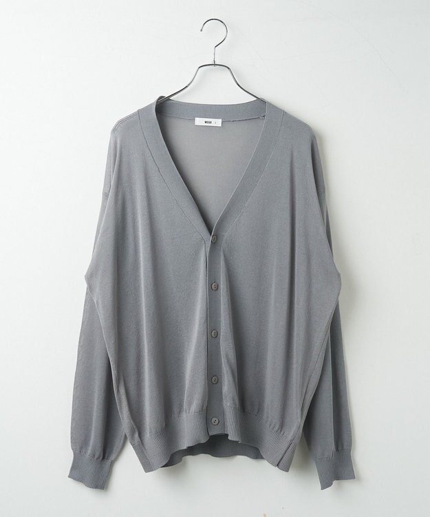 WEGO 【ユニセックス着用ITEM/紫外線対策/冷房対策】シアーカーディガン グレー