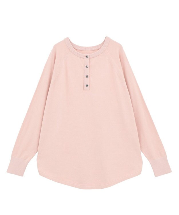AMERICAN HOLIC バイパチ2WAYヘンリーネックニットプルオーバー Pink