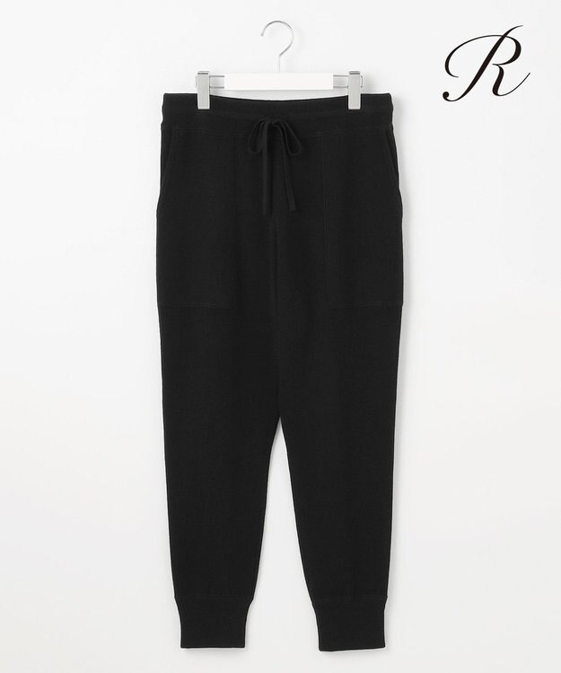 23区 【R(アール)】マイクロンメリノウール ジョガーパンツ ブラック系