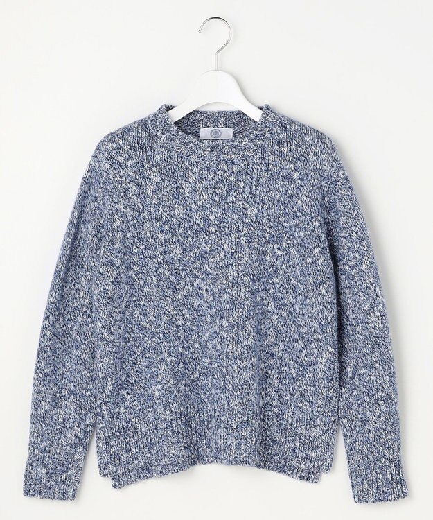 J.PRESS LADIES Color Yarn クルーネック ニット ネイビー系