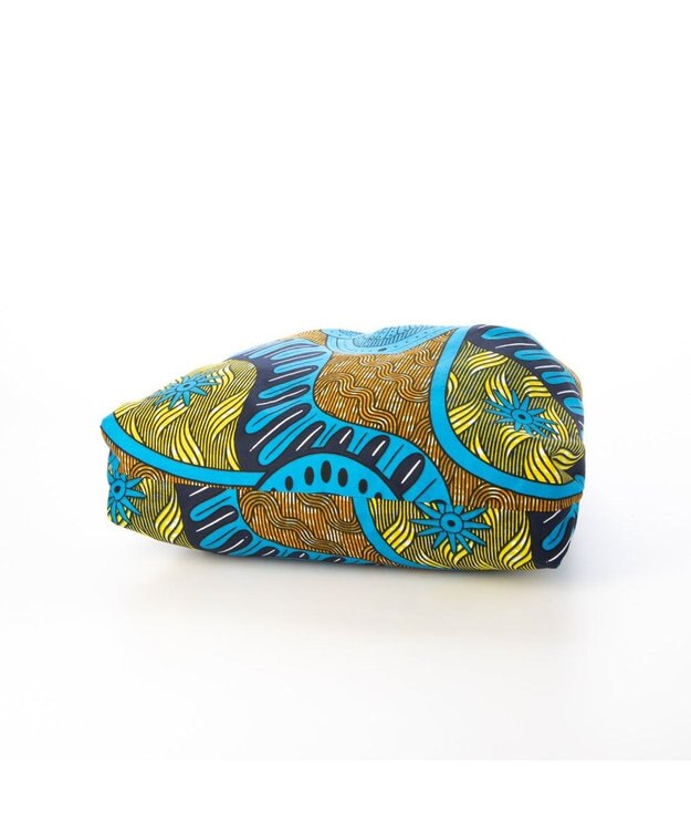 UNBILLION カシュカシュ cachecache / アフリカンプリントバンブーハンドルトート ブルー