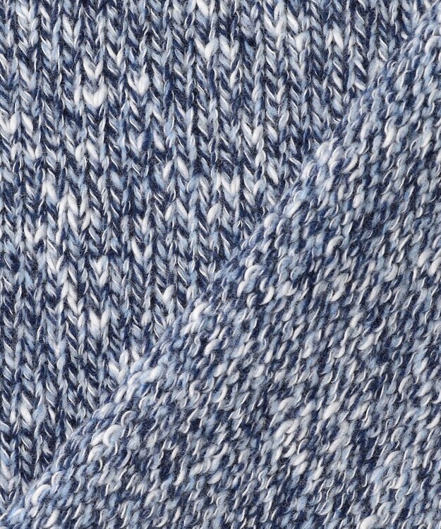 J.PRESS LADIES Color Yarn クルーネック ニット ネイビー系