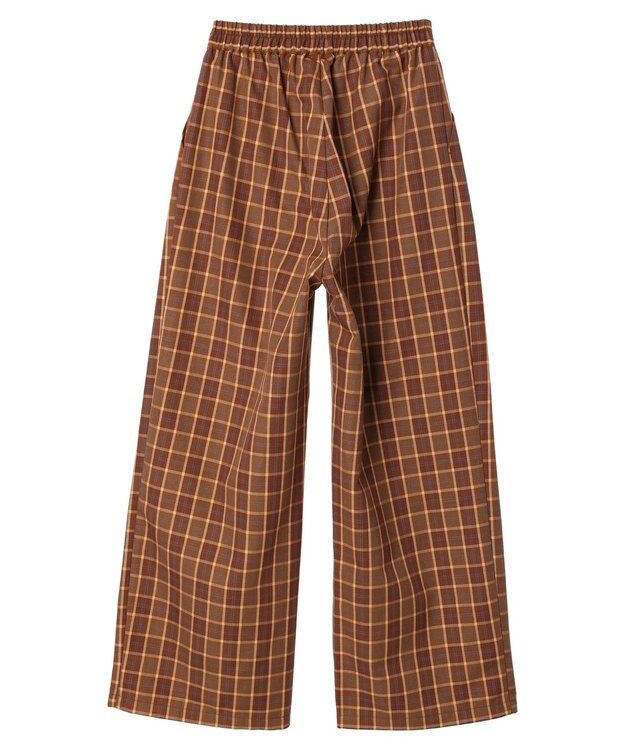Green Parks ・ＥＬＥＮＣＡＲＥ　ＤＵＥ　チェックワイドパンツ Brown