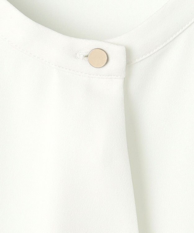 23区 S 【洗える】ストレッチジョーゼット アシンメトリー カットソー ホワイト系