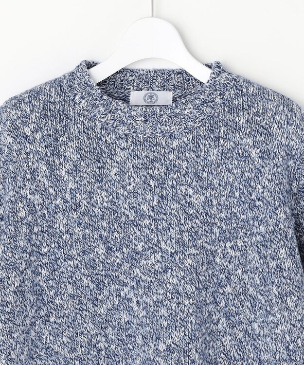 J.PRESS LADIES Color Yarn クルーネック ニット ネイビー系