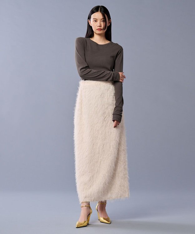 uncrave シアー クルーネック カットソー ブラウン