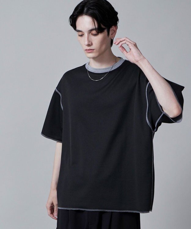 WEGO 【ユニセックス着用アイテム/リバーシブル】リバーシブルワンポイントT（S） ライトグレー