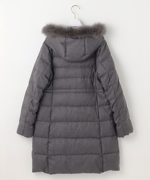 ANY SIS 【撥水・洗える】リッチファーフードロング ダウン グレー