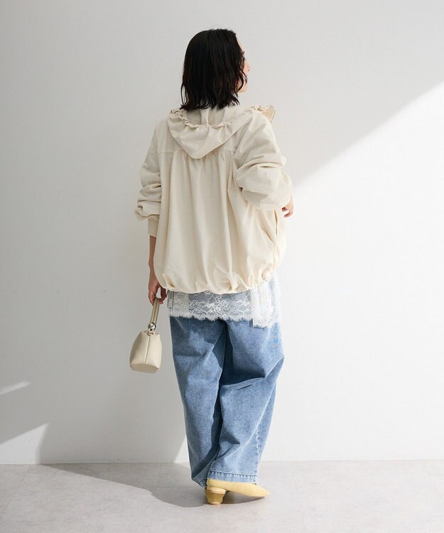 Green Parks 裾イレヘムレースドッキングプルオーバー Off White