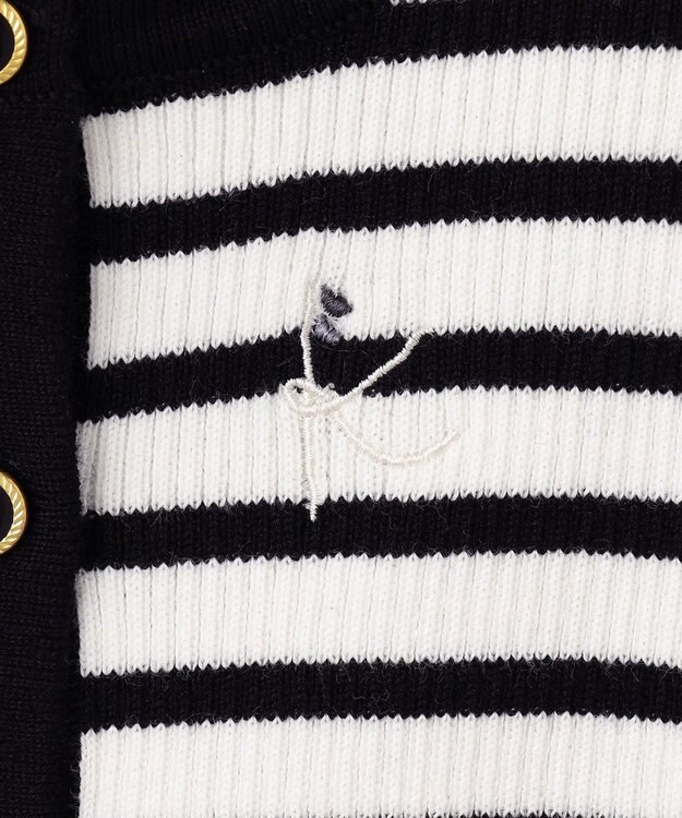 組曲 KIDS 【110-140cm】ボーダー カーディガン ブラック系1