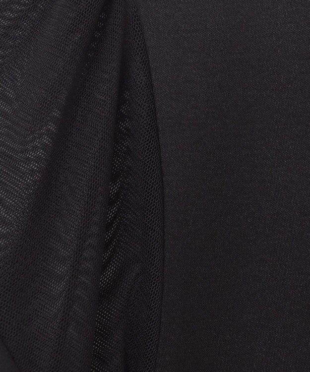 GRACE CONTINENTAL シアーフレアスリーブトップ ブラック