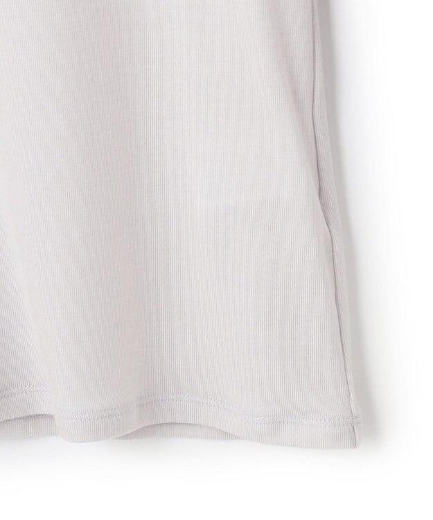 23区 L 【洗える】チュールフライス シアーハイネック カットソー ベージュ系